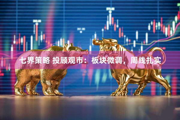 七界策略 投顾观市：板块微调，周线扎实